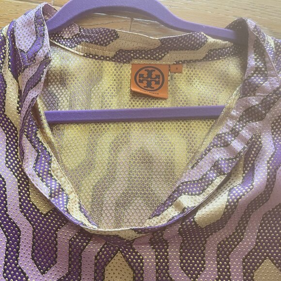 Tory Burch Metallic Stephanie Tunic Sz 8 - Picture 2 of 5